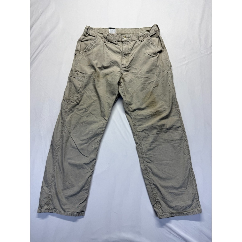 Carhartt Loose Canvas Utility Work Pants‎ Mens 36x32 Tan Original Dungaree Fit